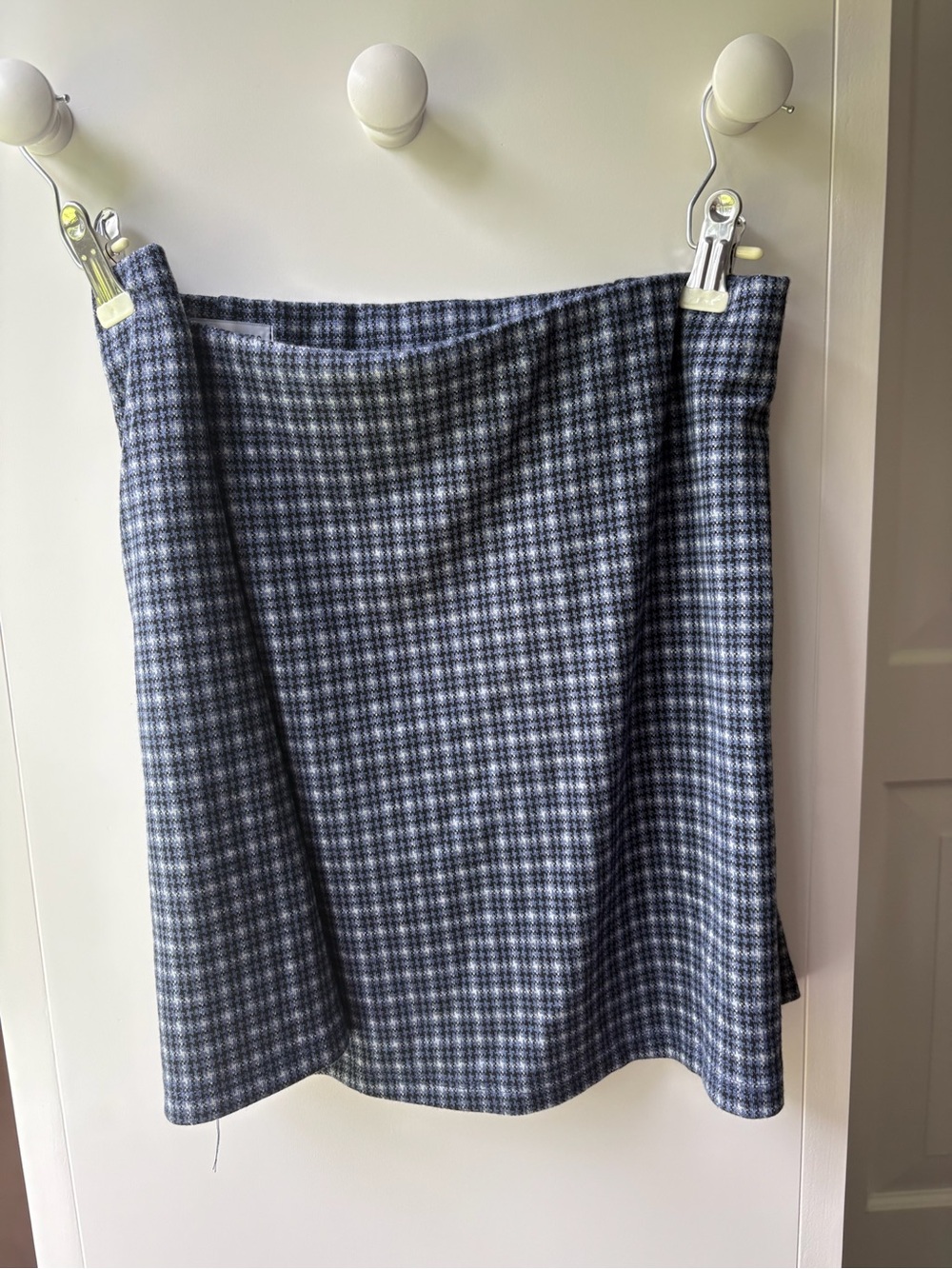 Urban Outfitters Blue and Gray Plaid Mini Skirt